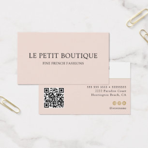 Minimalist Pink with QR Code