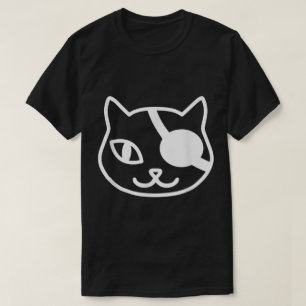 Minimalist Pirate Cat Line Art T-Shirt