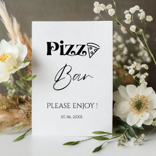Minimalist Pizza Bar Sign Pizza Rehearsal dinner