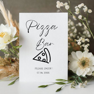Minimalist Pizza Bar Sign Pizza Rehearsal dinner