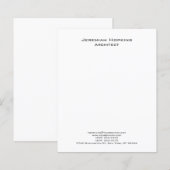 Minimalist Plain Architect Company Paper Sheet (Front/Back)
