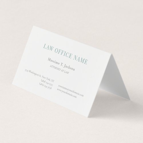 Minimalist Plain Attorney at Law Lawyer Office Business Card