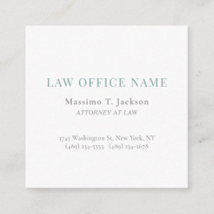 Minimalist Plain Attorney at Law Lawyer Office Enclosure Card