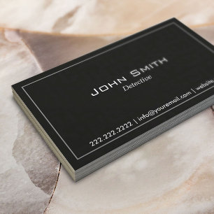 Minimalist Plain Black Detective Business Card