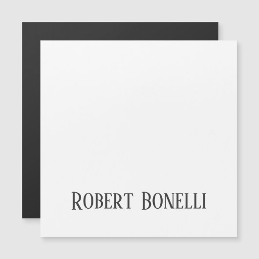 Minimalist Plain Black & White Modern Plain (Front/Back)