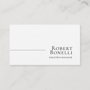 Minimalist Plain Black & White Modern Plain Business Card
