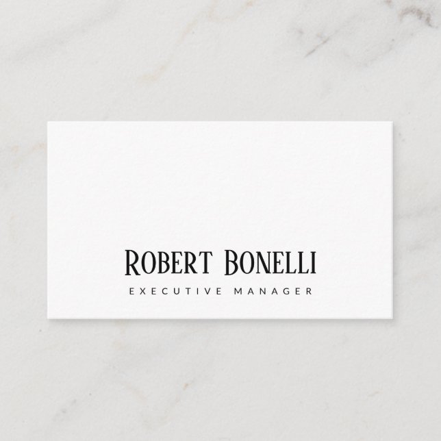 Minimalist Plain Black & White Modern Plain Enclosure Card (Front)