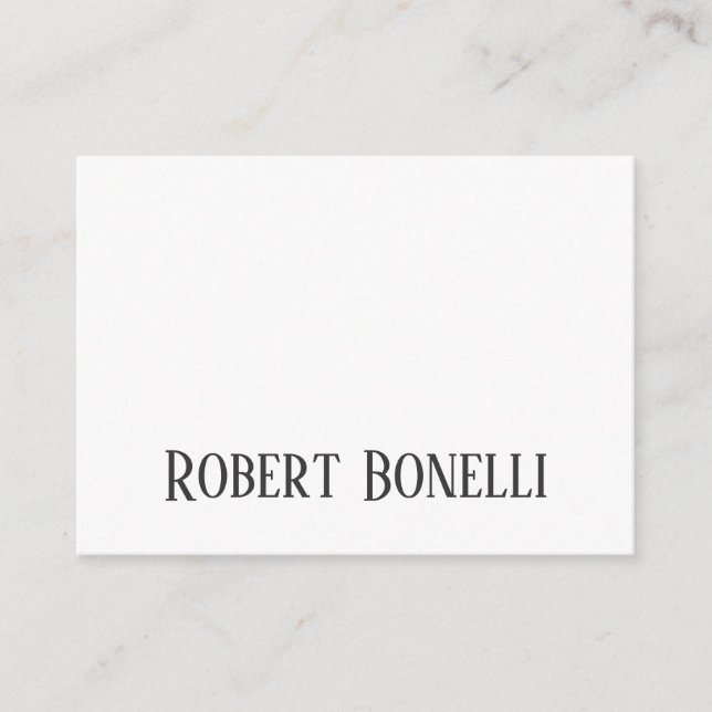 Minimalist Plain Black & White Modern Plain Enclosure Card (Front)