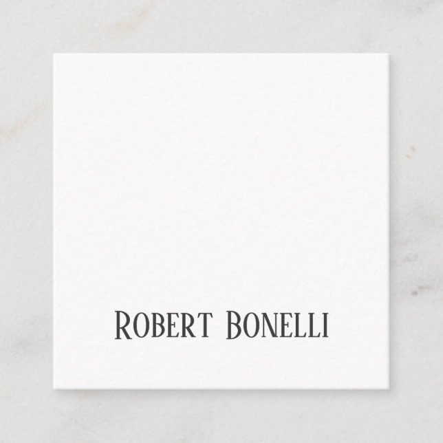 Minimalist Plain Black & White Modern Plain Enclosure Card (Front)