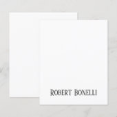 Minimalist Plain Black & White Modern Plain Paper (Front/Back)
