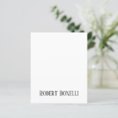 Minimalist Plain Black & White Modern Plain Paper (Standing Front)