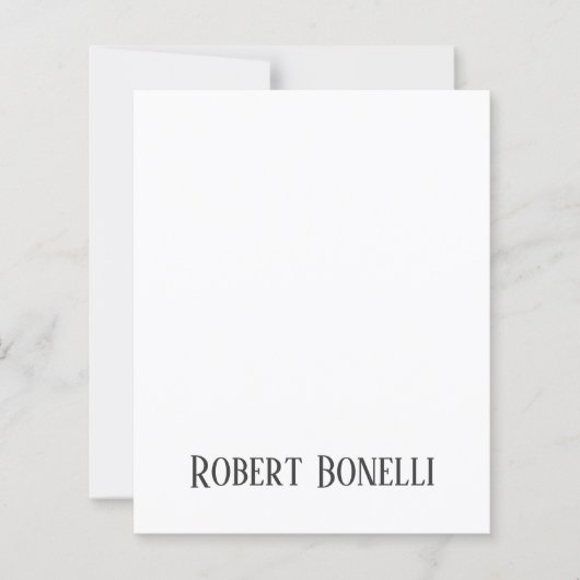 Minimalist Plain Black & White Modern Plain Paper (Front)