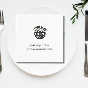 Minimalist Plain Business Logo Company Event Napkins