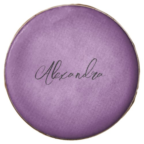 Minimalist Plain Calligraphy Own Name Lavender Chocolate Covered Oreo