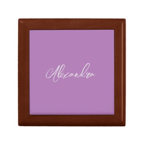 Minimalist Plain Calligraphy Own Name Lavender Gift Box