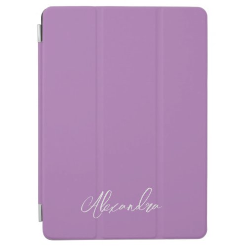 Minimalist Plain Calligraphy Own Name Lavender iPad Air Cover