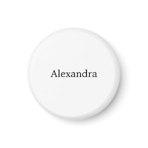 Minimalist Plain Classical Own Name Black White Magnet