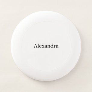 Minimalist Plain Classical Own Name Black White Wham-O Frisbee