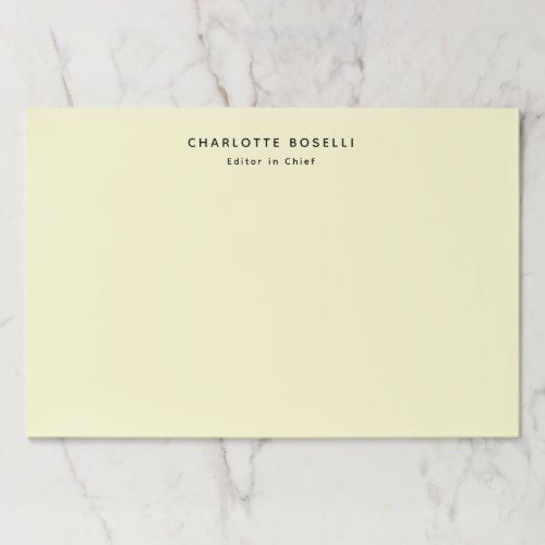 Minimalist Plain Classical Professional Cream Paper Pad