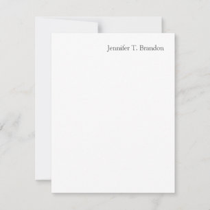 Minimalist Plain Classical Professional Unique Note Card