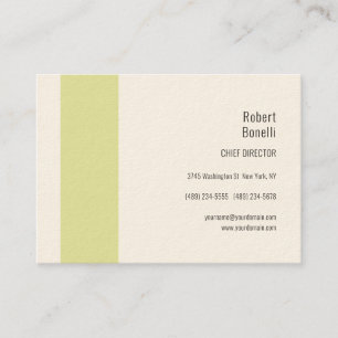 Minimalist Plain Cream Color Modern Business Card