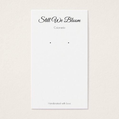 Minimalist Plain Earring Display Card
