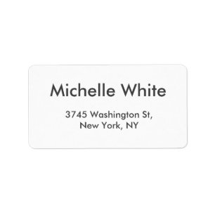 Minimalist Plain Elegant Legible Modern Label