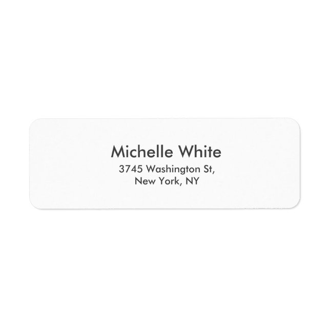 Minimalist Plain Elegant Legible Modern Label (Front)