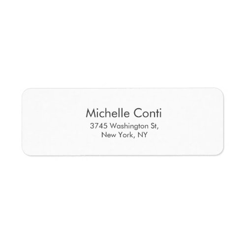 Minimalist Plain Elegant Legible Modern Label