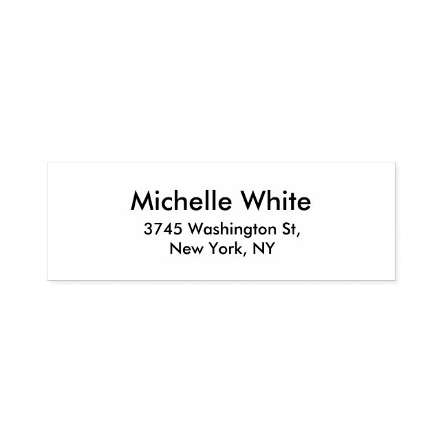 Minimalist Plain Elegant Legible Modern Self-inking Stamp (Design)