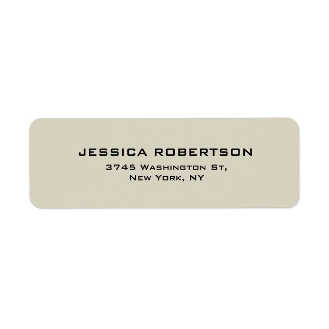 Minimalist Plain Elegant Modern Trendy Label (Front)