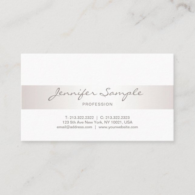 Minimalist Plain Elegant Professional Modern Business Card (Front)
