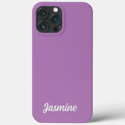 Minimalist Plain Handwritten Own Name Lavender iPhone 13 Pro Max Case