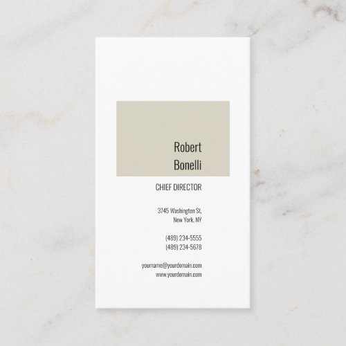 Minimalist Plain Modern Business Card