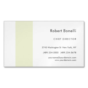 Minimalist Plain Modern Business Card Magnet