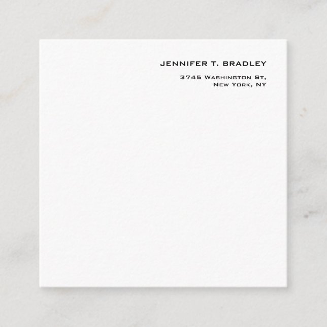 Minimalist Plain Modern Enclosure Card (Front)