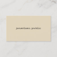 Minimalist Plain Modern Hand Script Beige Simple