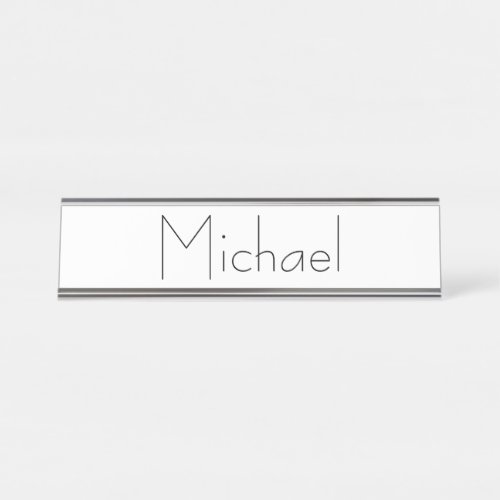 Minimalist Plain Modern Name Desk Name Plate