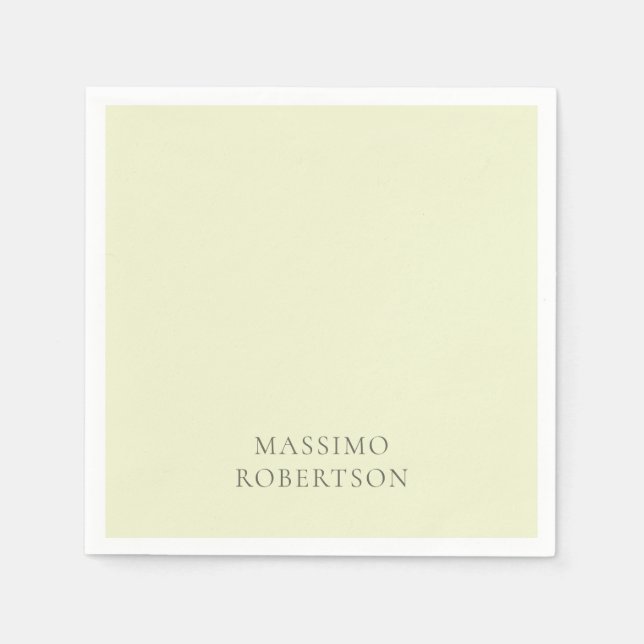 Minimalist Plain Modern  Napkins (Front)
