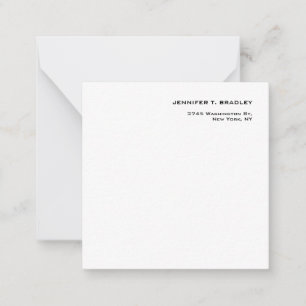Minimalist Plain Modern Note Card