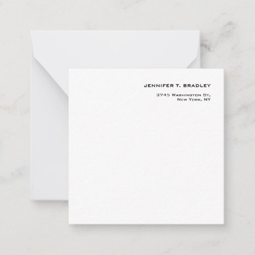 Minimalist Plain Modern Note Card