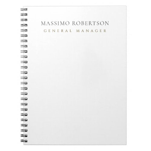 Minimalist Plain Modern Notebook