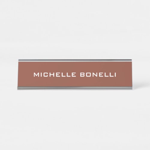 Minimalist Plain Modern Personal Desk Name Plate