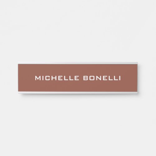 Minimalist Plain Modern Personal Door Sign