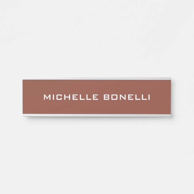 Minimalist Plain Modern Personal Door Sign (Front)