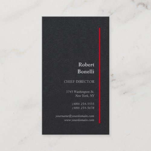 Minimalist Plain Modern Premium Black Business Card