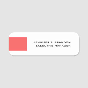 Minimalist Plain Modern Professional Name Title Tag