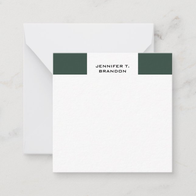 Minimalist Plain Modern Professional Note Card (Front)