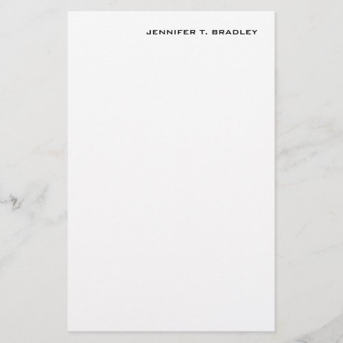 Minimalist Plain Modern Stationery