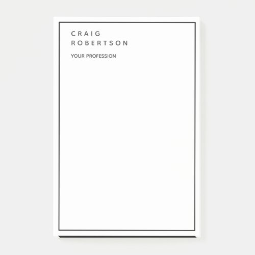 Minimalist Plain Modern White Trendy Business Post_it Notes